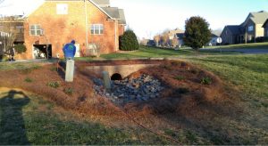 We can install dry creek beds for drainage and preventing runoff